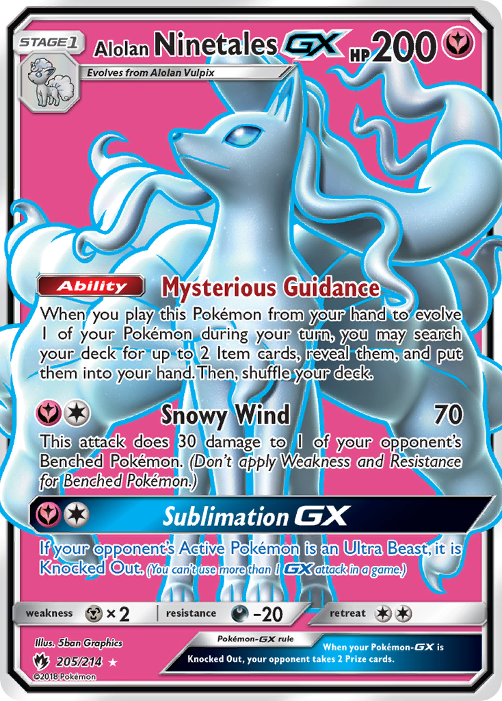 Alolan Ninetales GX (205/214) [Sun & Moon: Lost Thunder] – Media Reload
