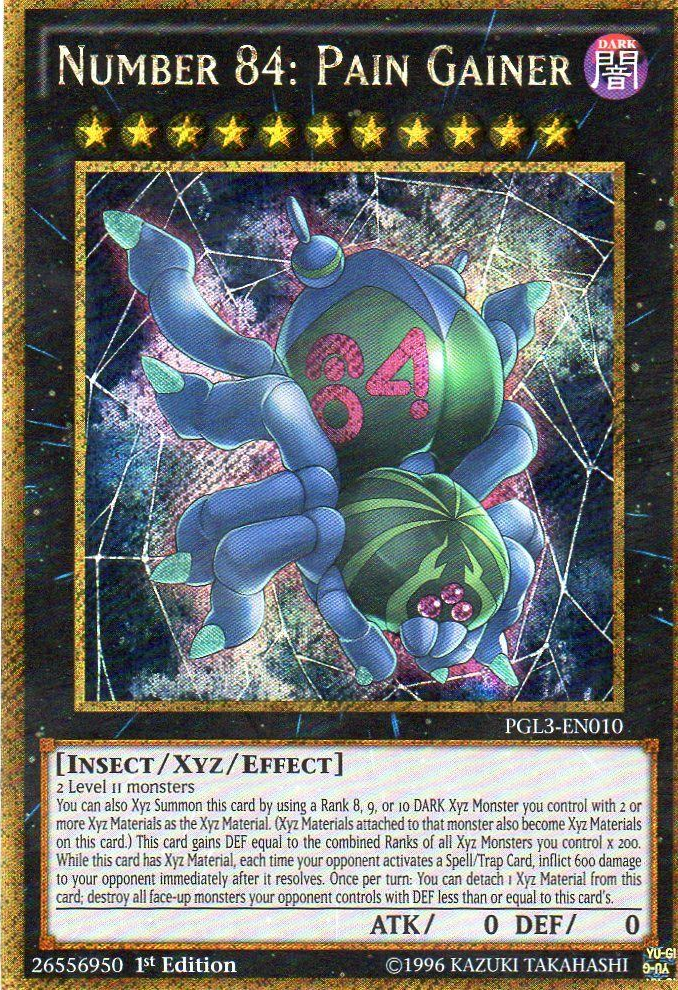 Number 84: Pain Gainer [PGL3-EN010] Gold Secret Rare – Media Reload