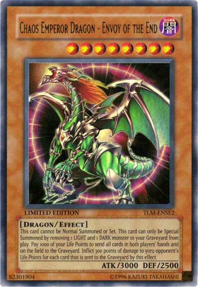 yugioh envoy cards Chaos Emperor Dragon Personalization:Text Awakening Secret Rare Attack Roaring Moon ex is