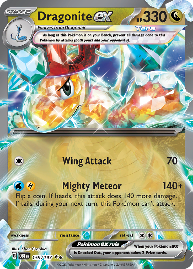 scarlet and violet obsidian flames rare cards Dragonite ex (159/197) [Scarlet & Violet: Obsidian Flames] – Media Reload
