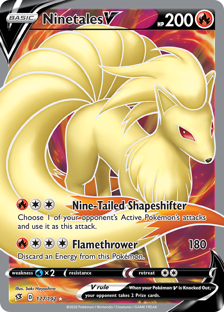 Ninetales V (177/192) [Sword & Shield: Rebel Clash] – Media Reload