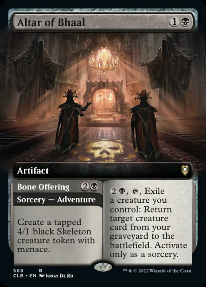 Altar of Bhaal // Bone Offering (Extended Art) [Commander Legends: Bat Media Reload Altar of Bhaal // Bone Offering (Extended Art) [Commander Legends: Bat Media Reload