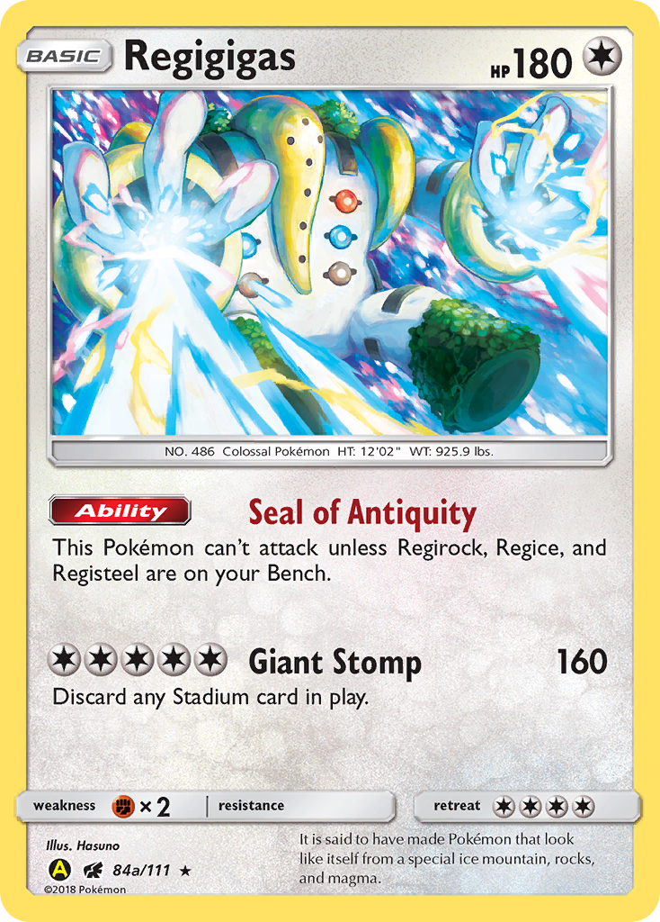 Regigigas (84a/111) (Alternate Art Promo) [Sun & Moon: Crimson Invasio –  Media Reload