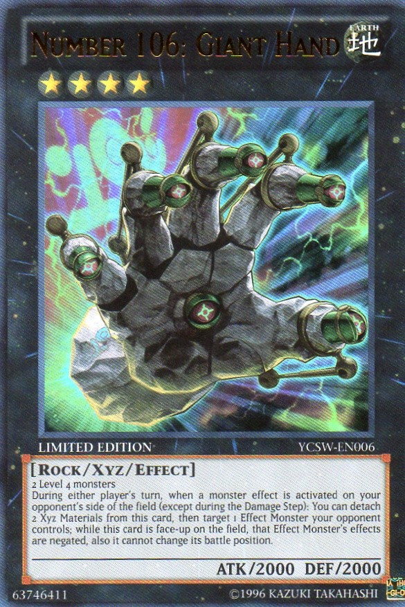 Number 106: Giant Hand [YCSW-EN006] Ultra Rare – Media Reload