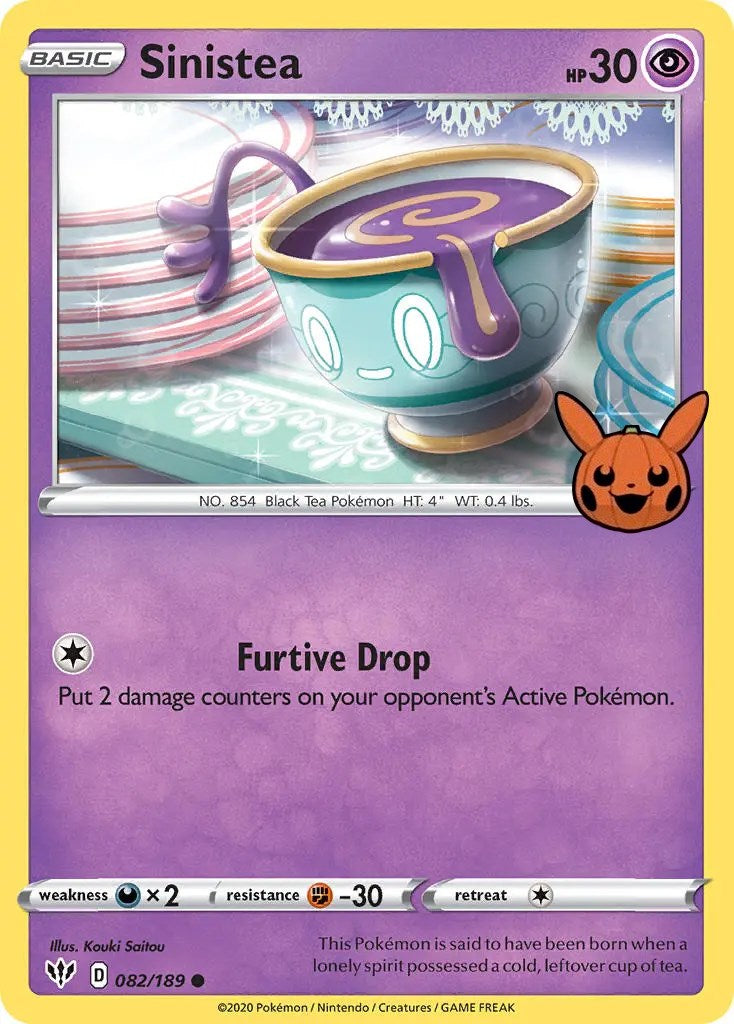 japanese pokemon evolutions booster box Sinistea (082/189) [Trick or Trade] – Media Reload
