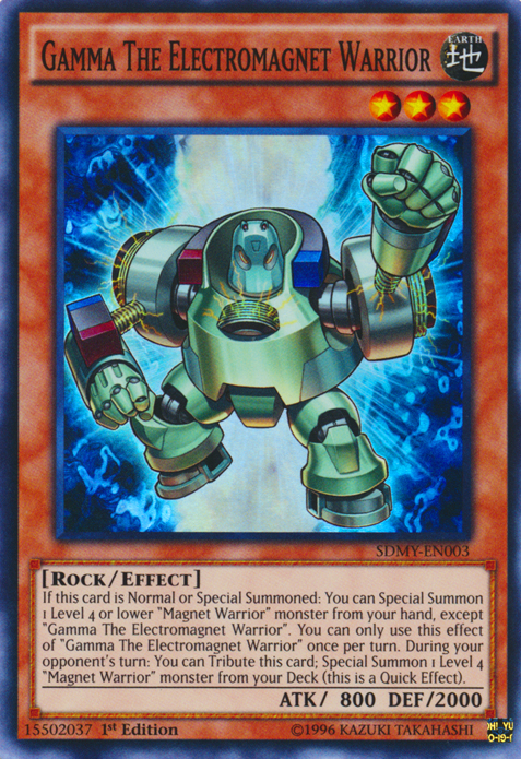 earth warrior deck yugioh Gamma The Electromagnet Warrior [SDMY-EN003] Super Rare – Media Reload