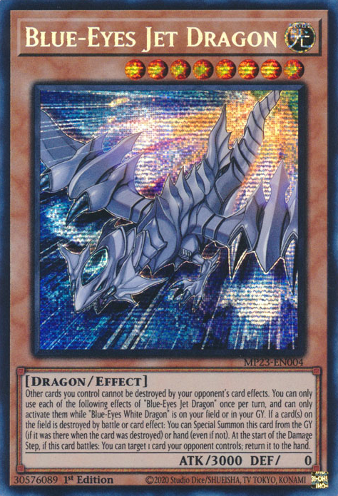 Blue-Eyes Jet Dragon [MP23-EN004] Prismatic Secret Rare  Media Reload