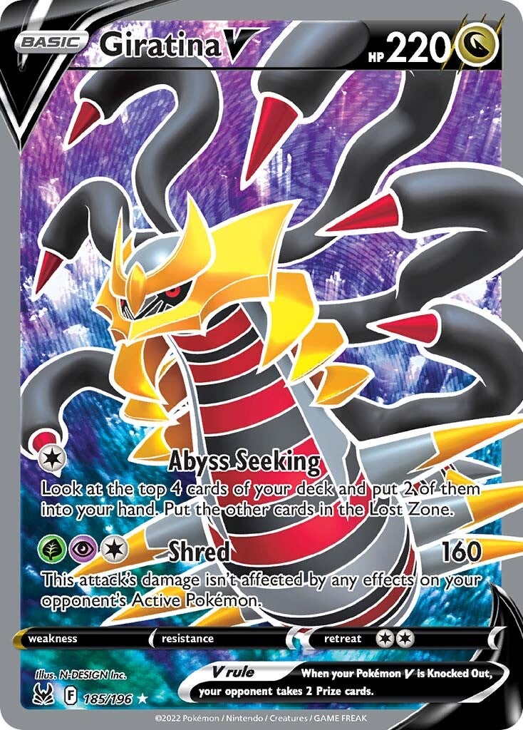 pokemon sword and shield lost origin card prices Giratina V (185/196) [Sword & Shield: Lost Origin] – Media Reload