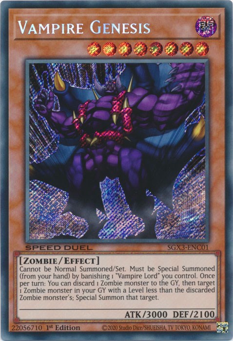 vampire lord yugioh card zombie deck Yu-Gi-Oh! - Vampire (SD2-EN003) - Structure Deck 2: Zombie Madness - 1st Edition - Common by Yu-Gi-Oh! or Trap) Yu-Gi-Oh! - Quarter Century Bonanza