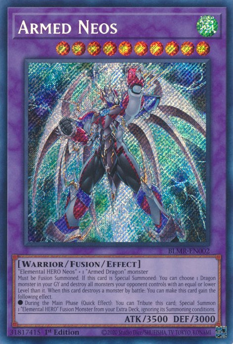 yugioh card elemental hero neos Armed Neos [BLMR-EN002] Secret Rare – Media Reload