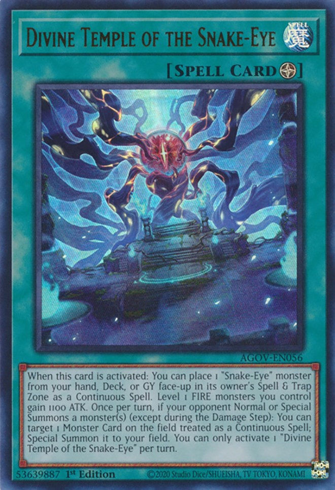 yugioh playmaker deck Divine Temple of the Snake-Eye [AGOV-EN056] Ultra Rare – Media Reload