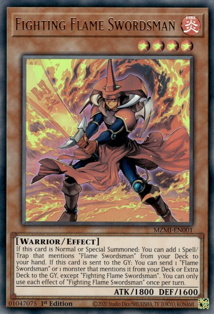 Fighting Flame Swordsman [MZMI-EN001] Ultra Rare – Media Reload
