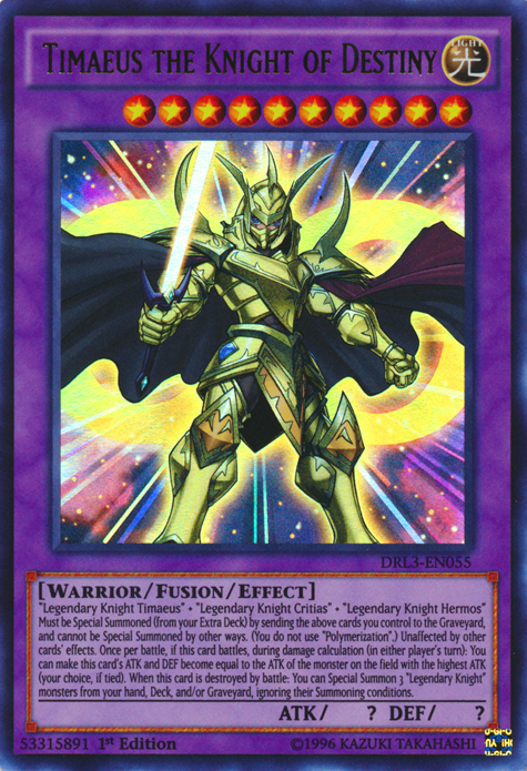Timaeus the Knight of Destiny [DRL3-EN055] Ultra Rare – Media Reload