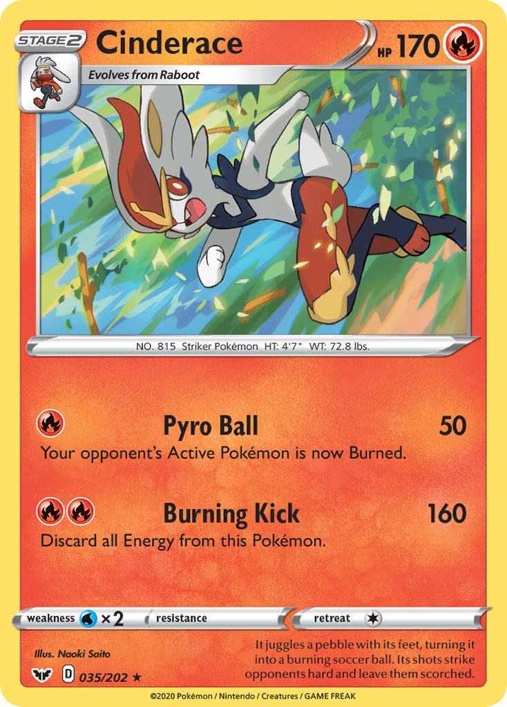 Cinderace (035/202) [Sword & Shield: Base Set]  Media Reload