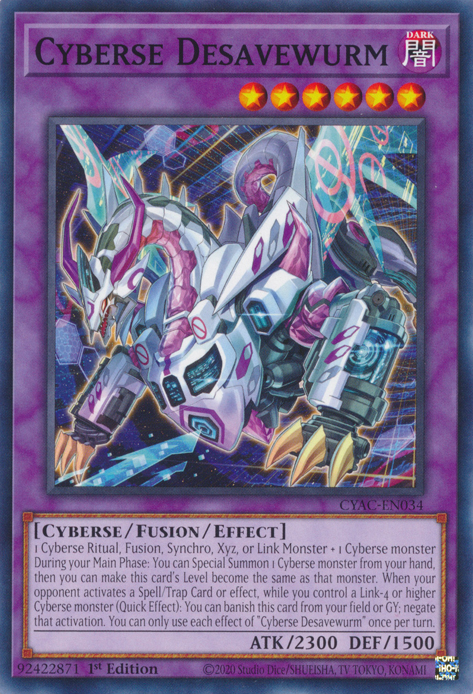 cyber dragon xyz monsters Cyberse Desavewurm [CYAC-EN034] Common – Media Reload