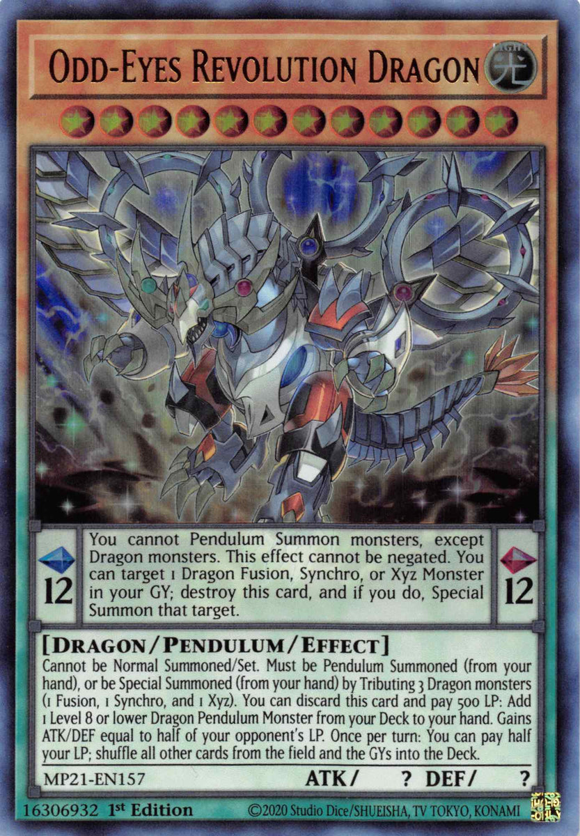 Odd-Eyes Revolution Dragon [MP21-EN157] Ultra Rare – Media Reload