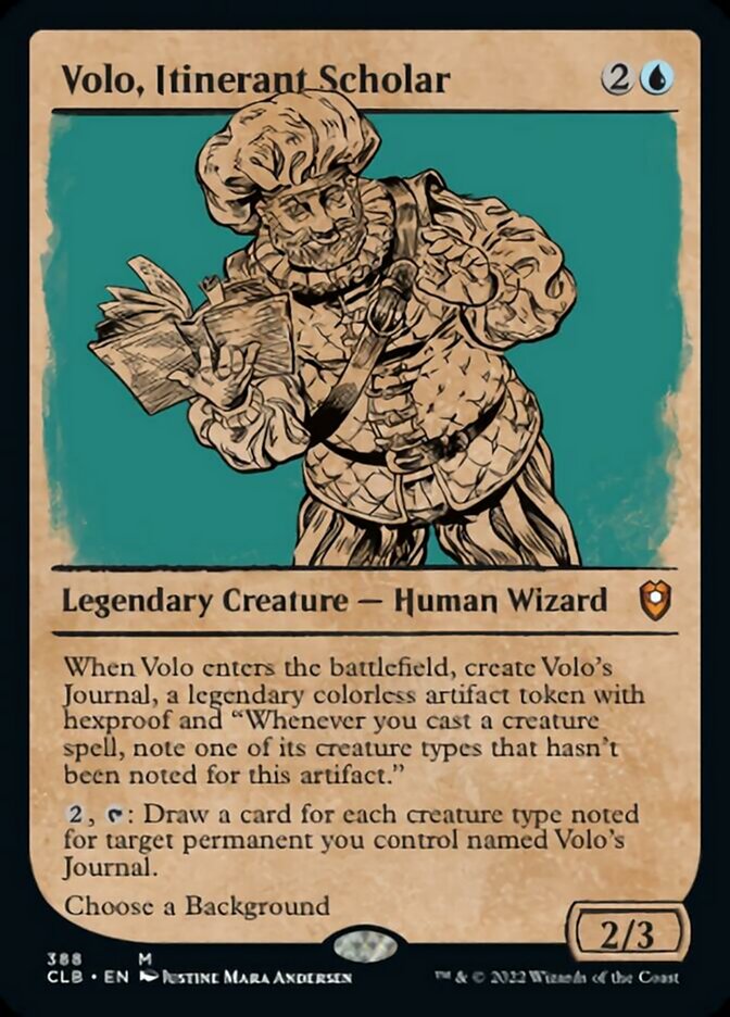 Volo, Itinerant Scholar (Showcase) [Commander Legends: Battle for Bald –  Media Reload