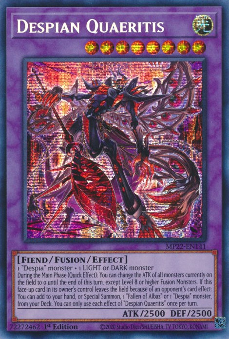 despia monsters yugioh Despian Quaeritis [MP22-EN141] Prismatic Secret Rare – Media Reload