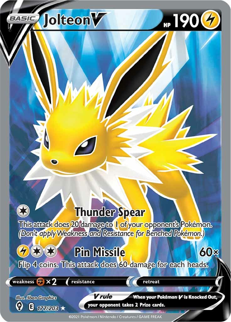 Jolteon V (177/203) [Sword & Shield: Evolving Skies] – Media Reload