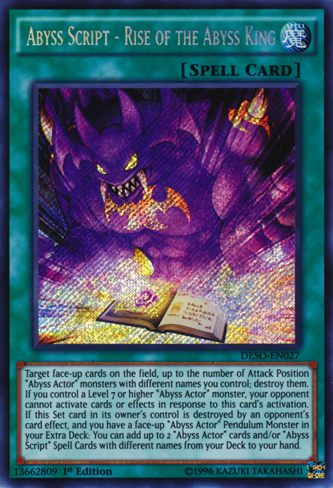 yugioh abyss actor cards Abyss Script