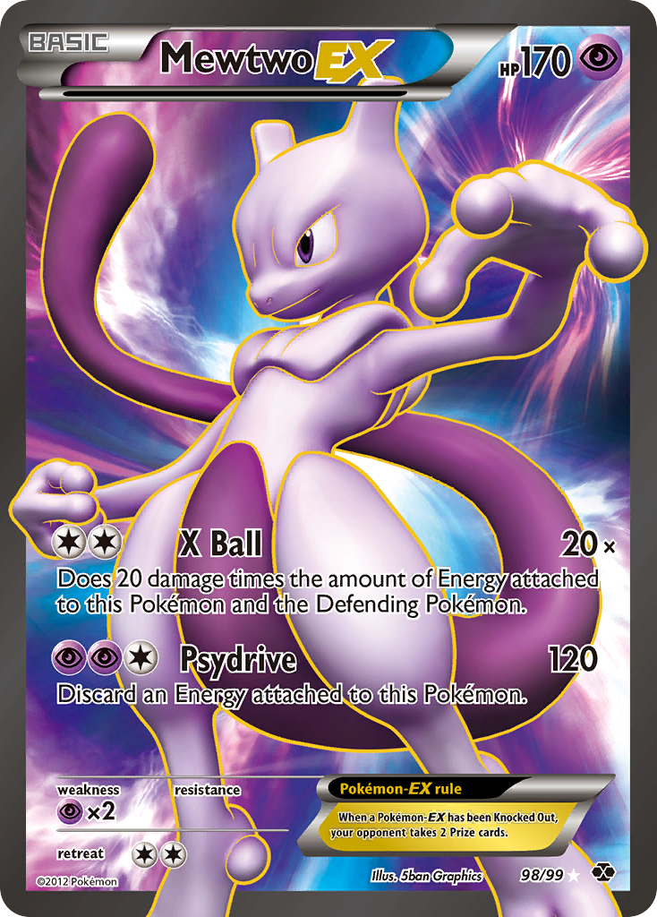 ultra rare mewtwo pokemon card Mewtwo EX - 158/162 main image 0