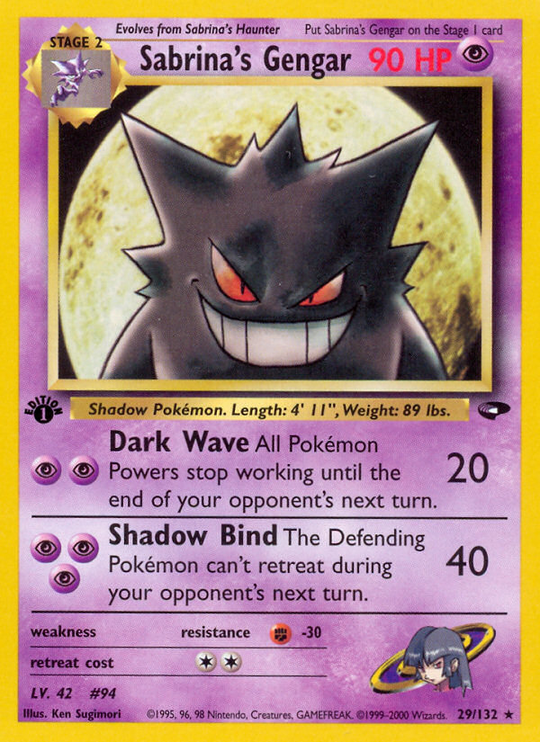 Sabrina's Gengar (29/132) [Gym Challenge 1st Edition] – Media Reload