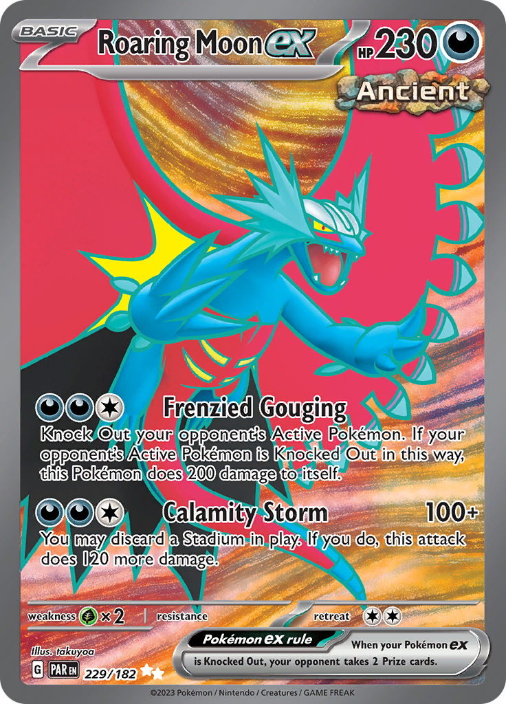 pokemon scarlet and violet paradox rift card prices Roaring Moon ex (229/182) [Scarlet & Violet: Paradox Rift]