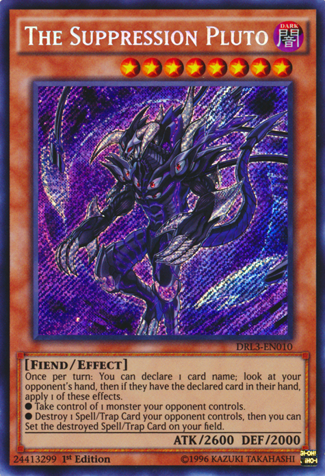 yugioh declare a card name The Suppression Pluto [DRL3-EN010] Secret Rare – Media Reload