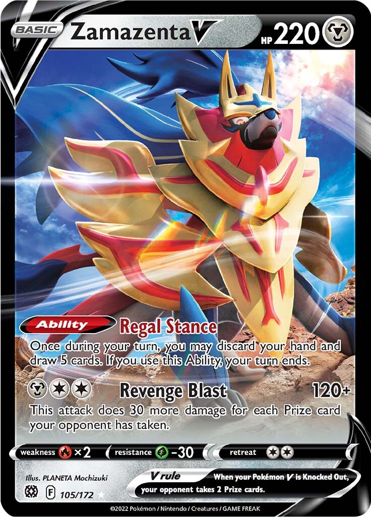 Zamazenta V (105/172) [Sword & Shield: Brilliant Stars]  Media Reload