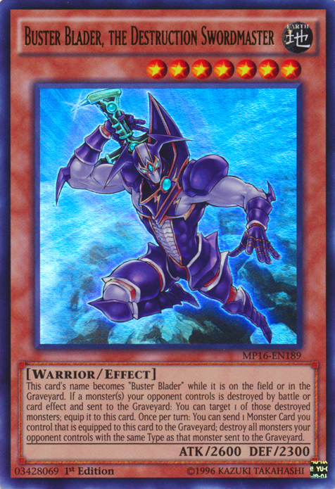 Buster Blader, the Destruction Swordmaster [MP16-EN189] Ultra Rare  Media  Reload