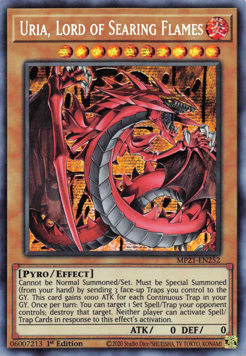 Uria, Lord of Searing Flames [MP21-EN252] Prismatic Secret Rare – Media  Reload