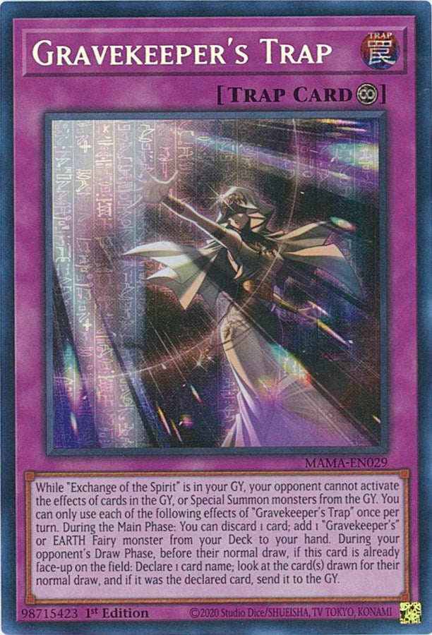 gravekeeper cards yugioh Gravekeeper's Trap [MAMA-EN029] Secret Pharaoh's Rare – Media Reload