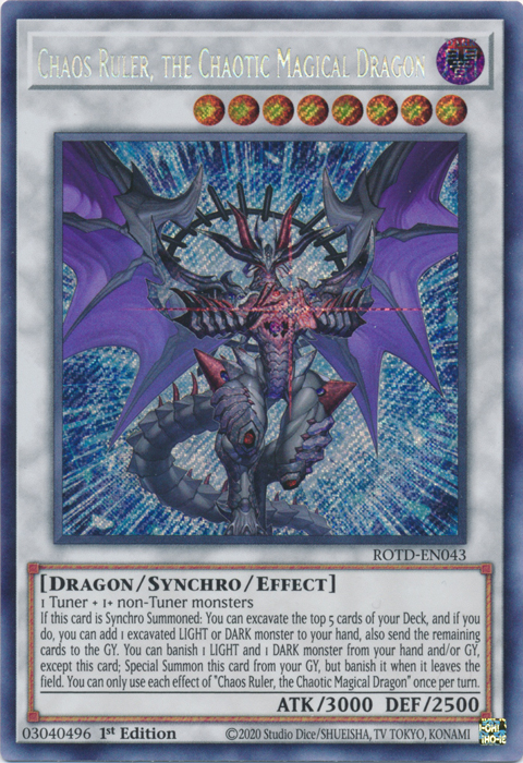 rare chaotic cards Chaos Ruler, the Chaotic Magical Dragon [ROTD-EN043] Secret Rare – Media  Reload