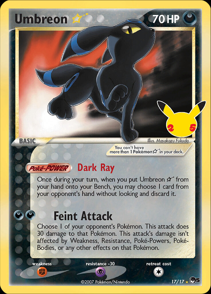 Umbreon (17/17) (Star) [Celebrations: 25th Anniversary - Classic Colle Media Reload Umbreon (17/17) (Star) [Celebrations: 25th Anniversary - Classic Colle Media Reload