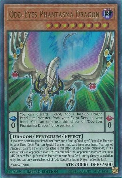 rarest yugioh cards 2017 Odd-Eyes Phantasma Dragon [YA05-EN001] Ultra Rare – Media Reload