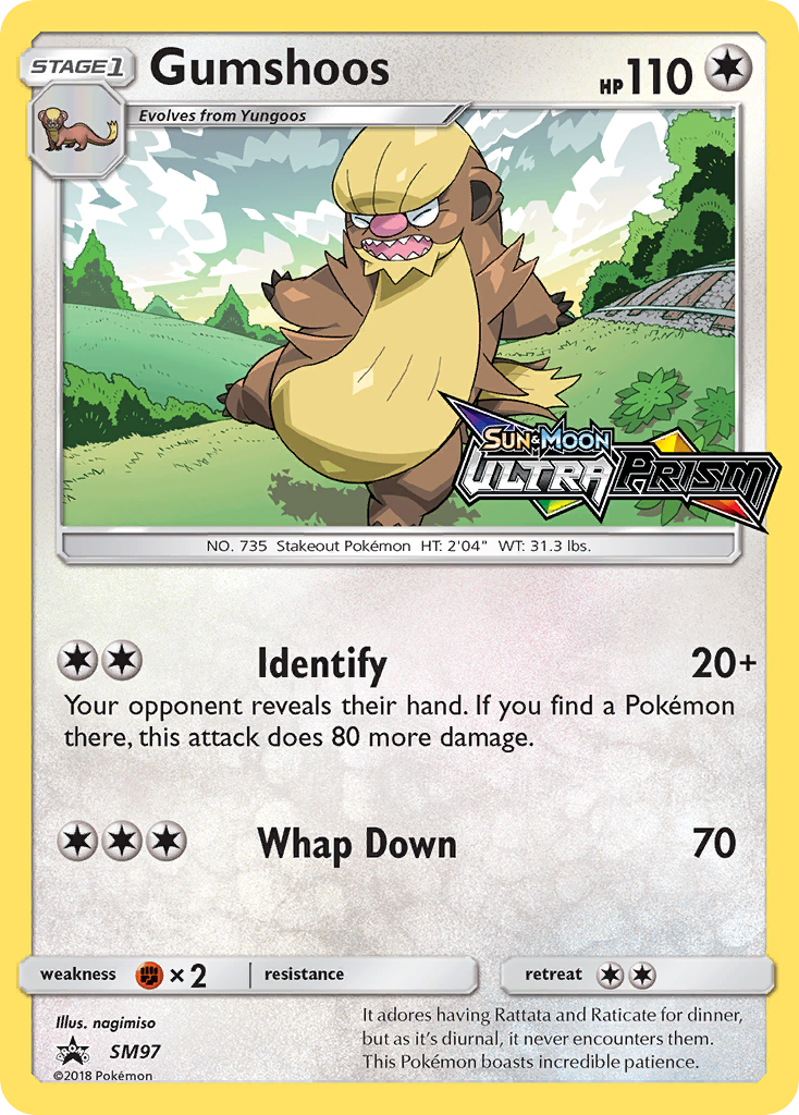 pokemon card yungoos Gumshoos (SM97) [Sun & Moon: Black Star Promos] – Media Reload