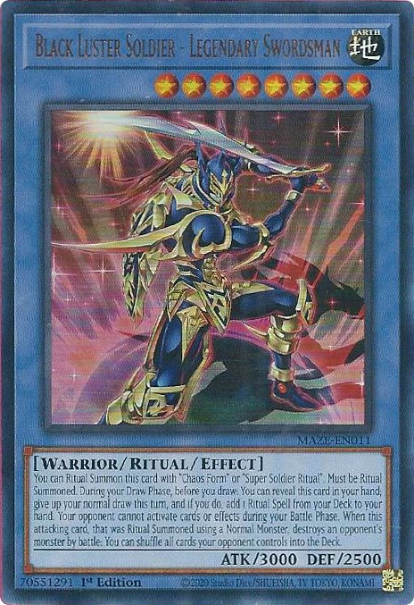 Black Luster Soldier - Legendary Swordsman [MAZE-EN011] Ultra Rare  Media  Reload