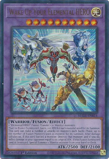 yugioh elemental hero fusion deck Wake Up Your Elemental HERO [MAZE-EN014] Ultra Rare – Media Reload