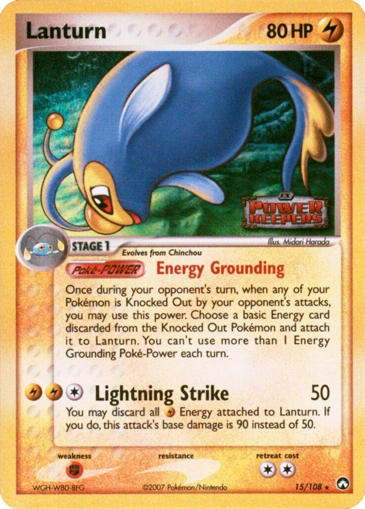 Lanturn (15/108) (Stamped) [EX: Power Keepers] – Media Reload