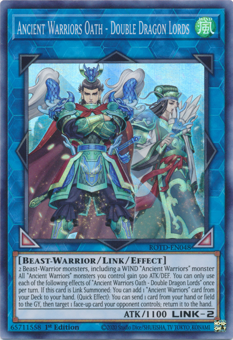 Ancient Warriors Oath - Double Dragon Lords [ROTD-EN048] Super Rare  Media  Reload