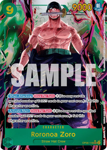 Roronoa Zoro (Alternate Art) [Wings of the Captain] – Media