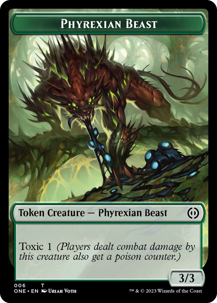 mite cards mtg Phyrexian Mite (012) // Phyrexian Beast Double-Sided Token [Phyrexia: – Media Reload