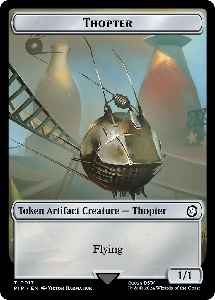 Radiation // Thopter Double-Sided Token [Fallout Tokens] – Media Reload