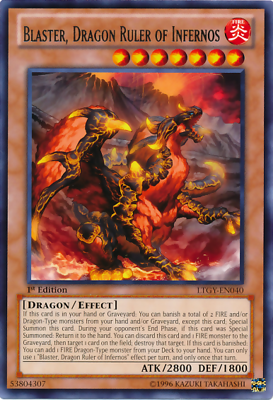 Blaster, Dragon Ruler of Infernos [LTGY-EN040] Rare – Media Reload