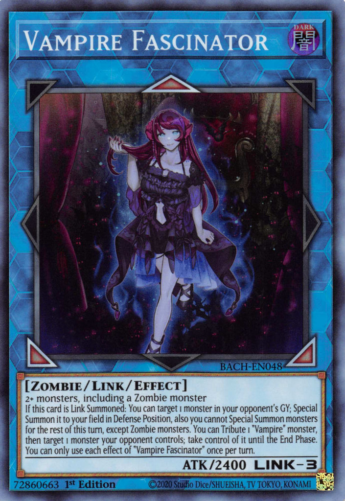 vampire yugioh card Vampire Fascinator [BACH-EN048] Super Rare – Media Reload