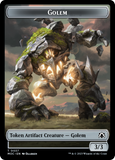 Golem // Blood Double-Sided Token [March of the Machine Commander Tokens]