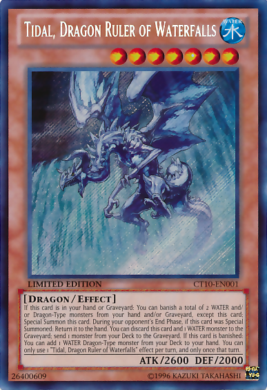 Tidal, Dragon Ruler of Waterfalls [CT10-EN001] Secret Rare – Media Reload