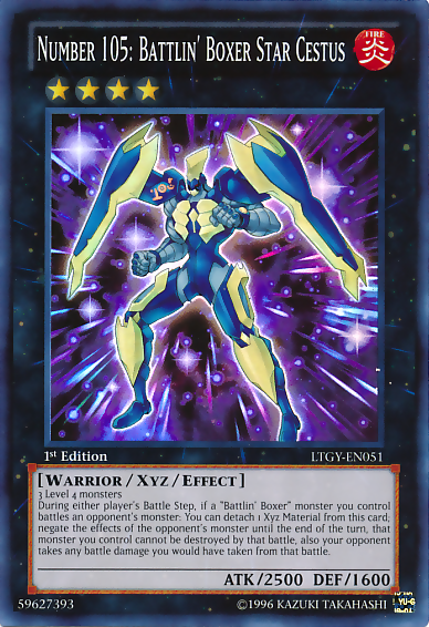 Number 105: Battlin' Boxer Star Cestus [LTGY-EN051] Super Rare – Media  Reload