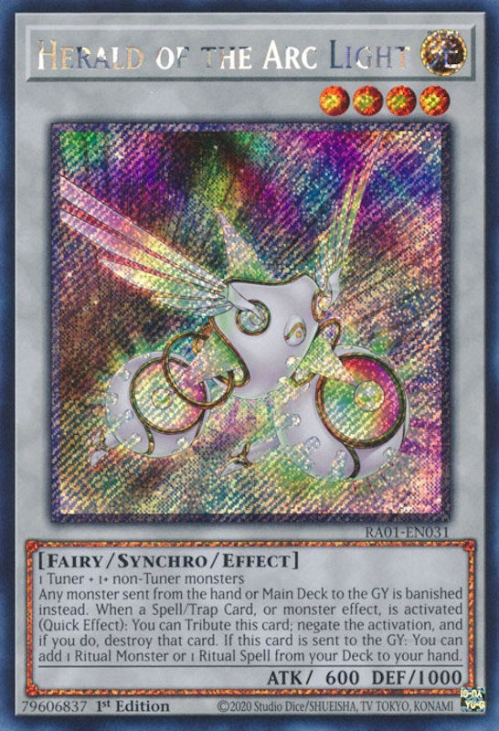 herald yugioh cards RC04-AE032 of the Arc Light (UL) TCG Corner increase this cards Level by that monsters Level YuGiOh Rise of the True