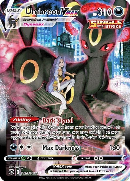 pokemon sword and shield vmax cards Umbreon VMAX (TG23/TG30) [Sword & Shield: Brilliant Stars]